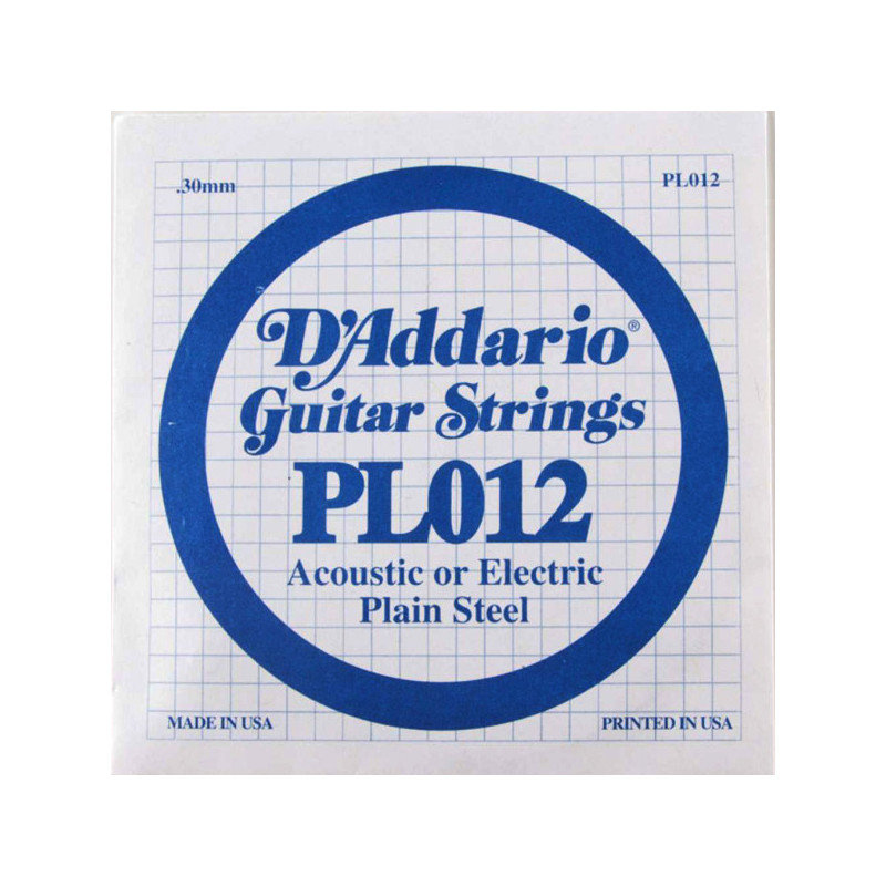 SINGL PLAIN STEEL 012 | Disalvatoremusicstore.it