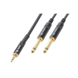 AG7131 Cable 3.5 Stereo Jack – 2x 6.3 Mono Jack 1,5m | Disalvatorem...