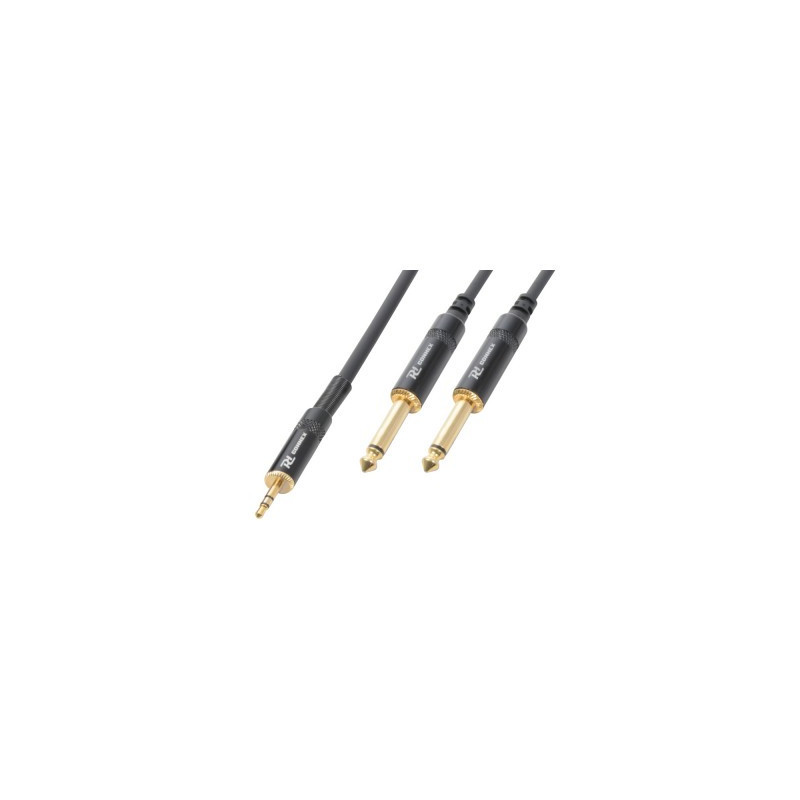 AG7133 Cable 3.5 Stereo Jack - 2 x 6.3 Mon o Jack 3,0m | Disalvator...