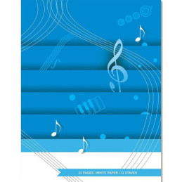 Quaderno di musica - 12 righi, 32 pp. carta bianca | Disalvatoremus...