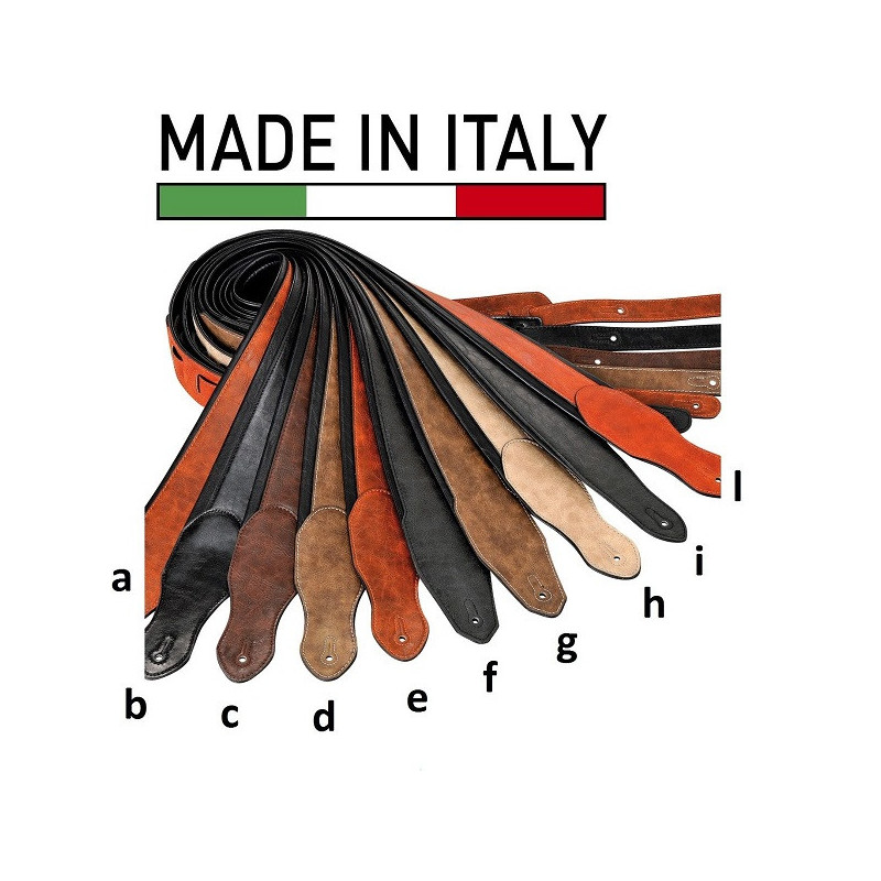 TRACOLLA PER CHITARRA E BASSO IN PELLE IMBOTTITA col E | Disalvator...