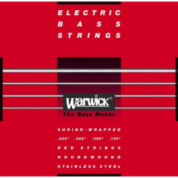 WARWICK 42210 ML 4 040/100” Medium Light RED STRINGS MUTA PER BASSO...
