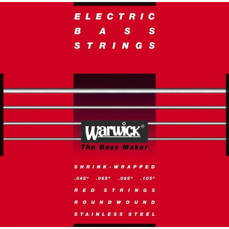WARWICK 42210 ML 4 040/100” Medium Light RED STRINGS MUTA PER BASSO...