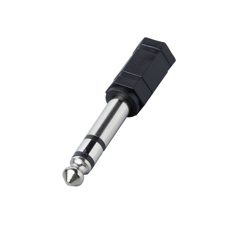 AD190 Adattatore stereo jack 6,3mm. M a presa jack diam. 3,5 mm. F ...