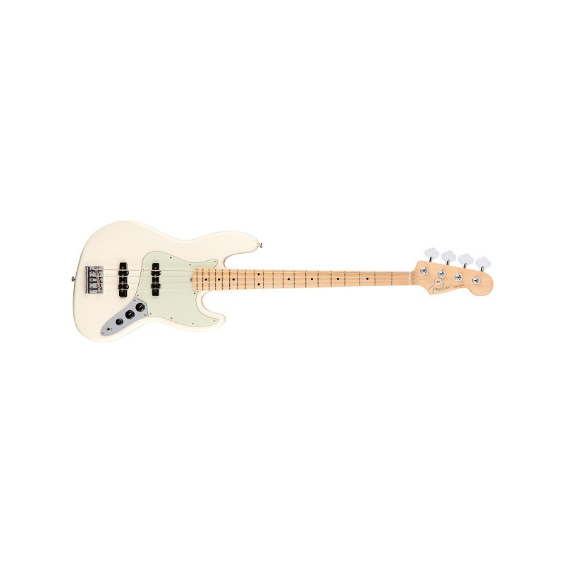 American Pro Jazz Bass Maple Neck Olympic White | Disalvatoremusics...
