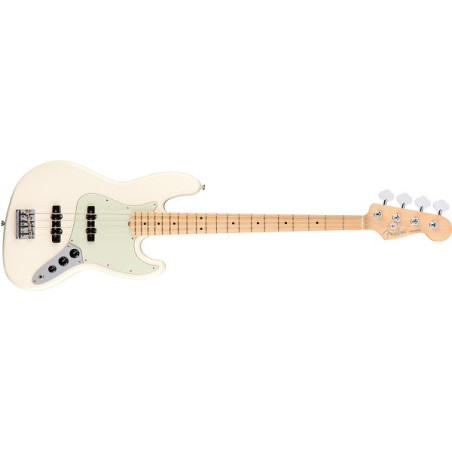 American Pro Jazz Bass Maple Neck Olympic White | Disalvatoremusics...