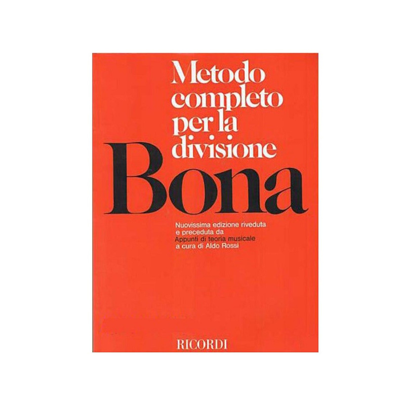 P. Bona Metodo completo per la divisione | Disalvatoremusicstore.it